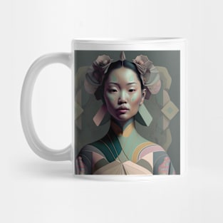 A Fractal Portrait of an Asian Woman Mug